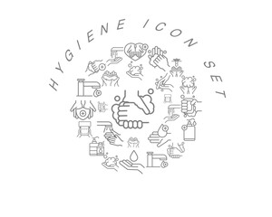 Vector hygiene icon set