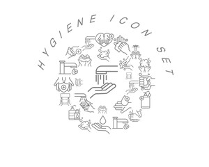 Vector hygiene icon set