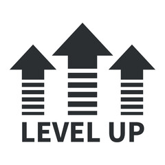 Level up vector. Transition to a new level in the game
