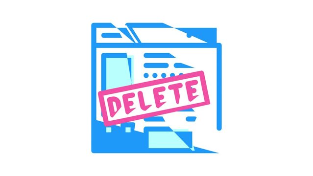 delete account color icon animation
