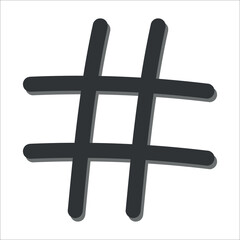 Hashtag symbol icon vector. Trends social network