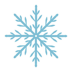 Vector falling snowflake. Winter symbol