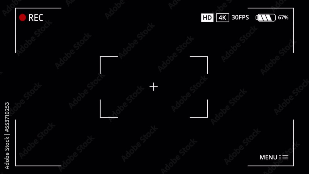 Poster camera recording screen overlay with alpha channel. dslr camera frame viewfinder, screen of video re