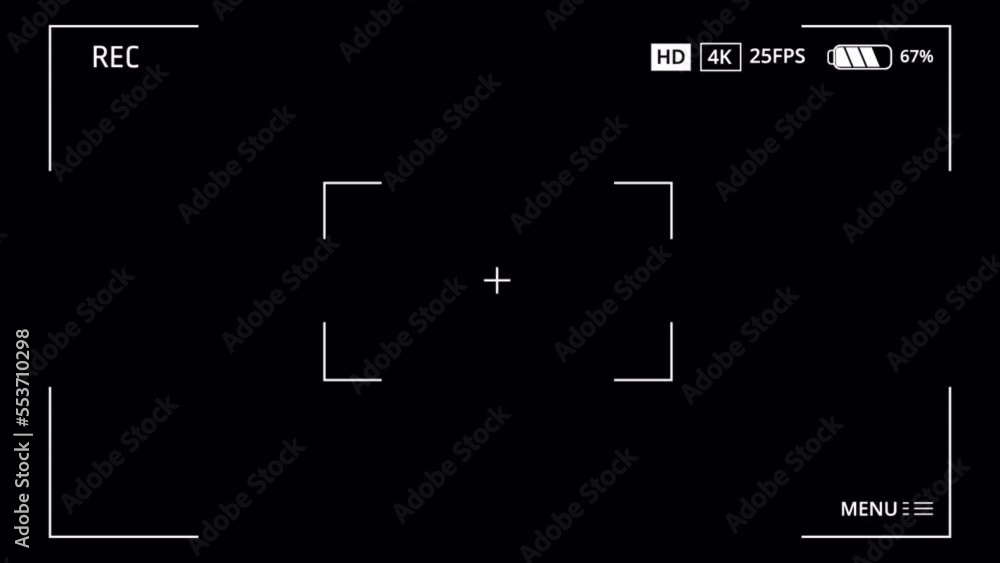 Poster camera recording screen overlay with alpha channel. dslr camera frame viewfinder, screen of video re