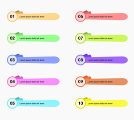 List item design point  infographic design