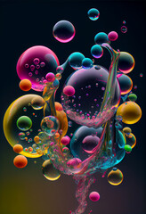 Abstract background with circles and bubbles