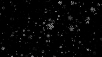 falling snow winter transparent snowflakes background Christmas - Powered by Adobe