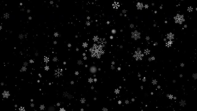 falling snow winter transparent snowflakes background Christmas