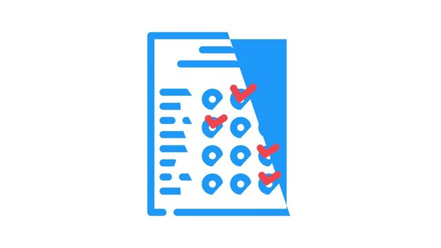 survey customer testimonial color icon animation