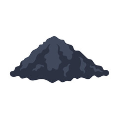 Heap of gravel for asphalt materials cartoon vector illustration. Piles of stones, wooden planks, sand, metal isolated on white background