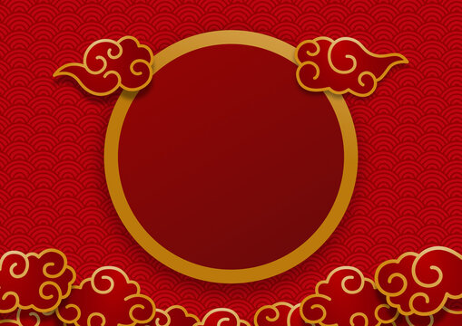 Oriental Chinese new year Background. Chinese traditional template. Japanese pattern.