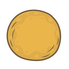 cartoon mexican sopaipillas pumpkin fritters isolated on white background