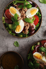 Nicoise salad - traditional French dish	