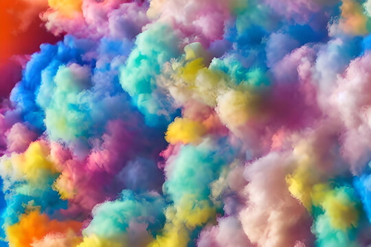 Pastel Cloud Background, cotton candy clouds, Rainbow Cloud Background, Cloud Background