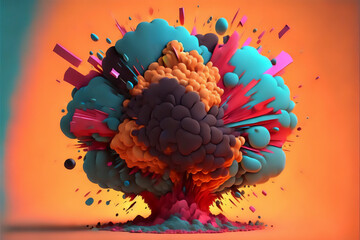 explosion pop art cartoon