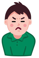 Fine Pissed boy angry and sad Sticker