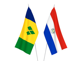 Saint Vincent and the Grenadines and Paraguay flags
