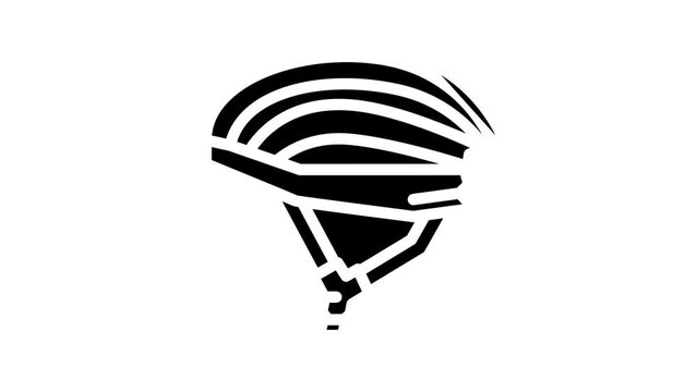 helmet for rider line icon animation