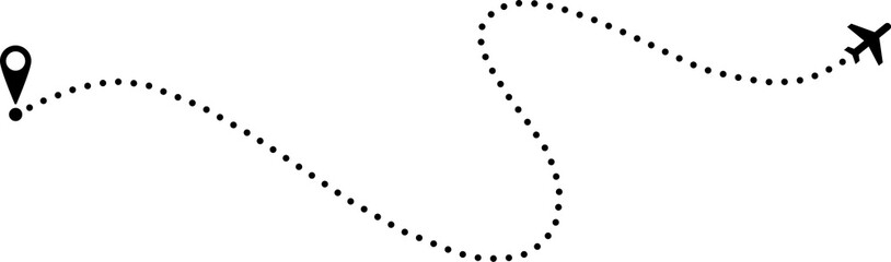 Airplane dotted line