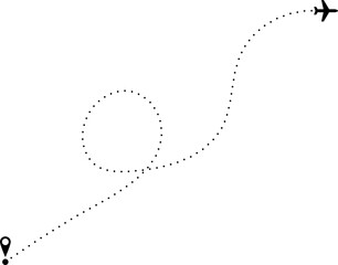 Airplane dotted line