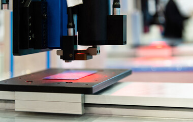 Close up of laser engraving