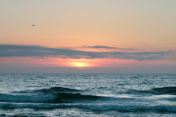 sunset at the beacht in Sylt, Germany