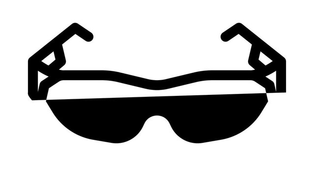 glasses accessory line icon animation