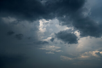 Dark sky with storm clouds