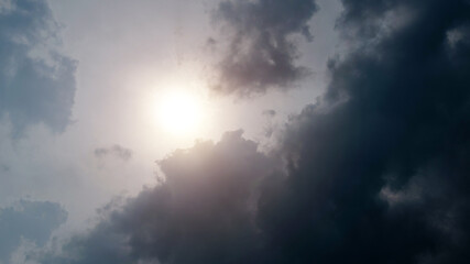 The sun will be covered with black clouds