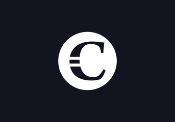 Brand circle logo design and favicon icon letters. Simple circle icon image