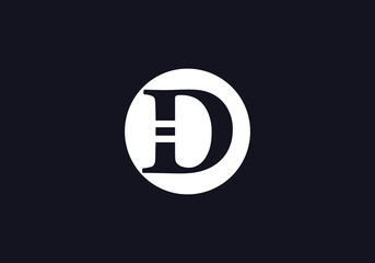 Brand circle logo design and favicon icon letters. Simple circle icon image