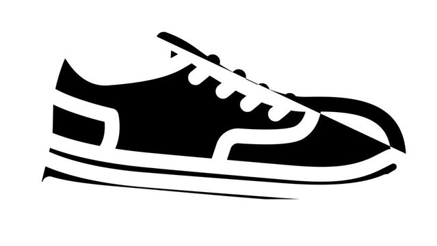 sneakers wear line icon animation