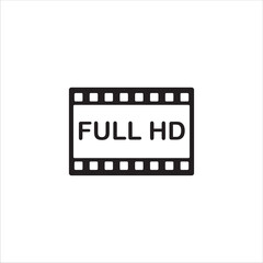 full hd icon vector illustration on white background