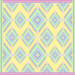seamless geometric pattern, Geometric ethnic pattern traditional Design for background,carpet,wallpaper,clothing,wrapping,Batik,fabric,sarong,Vector illustration embroidery style.
