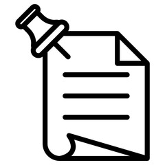paper with pin icon