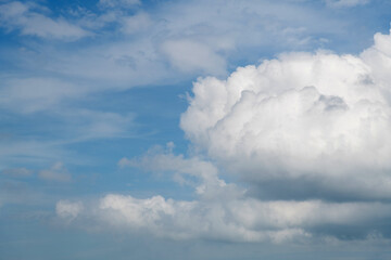Blue sky with white clouds