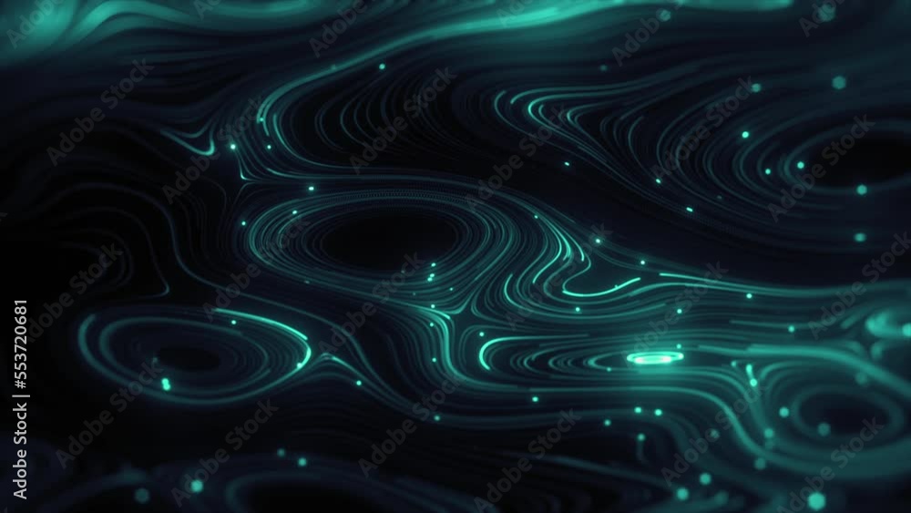 Poster abstract digital web network and flowing data lines/ 4k animation of an abstract technology backgrou