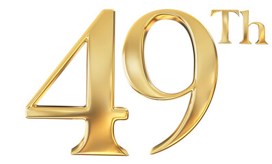 Golden Number 3D Rendering
