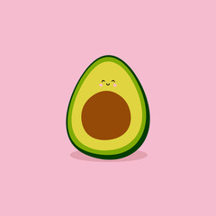 Avocado character cartoon. Vector illustration