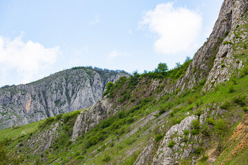 Mountain detail in Trascau mountains canyon, Vălişoara gorge in eastern Apuseni Mountains, Romania