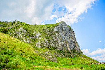 Detail of Trascau mountains canyon, Vălişoara gorge in eastern Apuseni Mountains, Romania