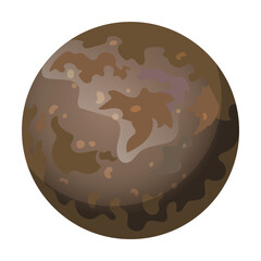 Planet of solar system vector illustration. Cartoon drawing isolated on white background. Space, astronomy