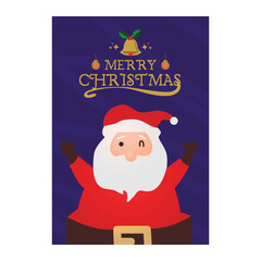 Merry christmas time greeting card template