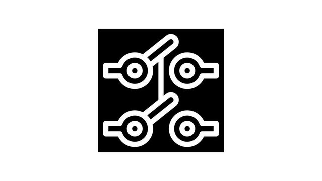 dpdt electronic device line icon animation