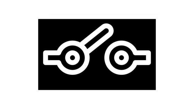spst electrical mechanism line icon animation