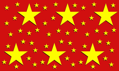 Vietnam with Star Background Pattern. Template banner, poster, greeting cards.	
