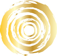 絵筆で描いたような金色のモノクロフレーム