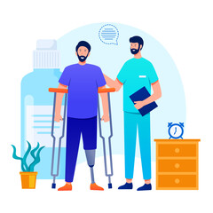 World physical therapy day, Medical recovery vector concept
