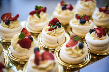 Delicious wedding reception candy bar dessert table
