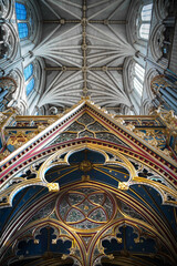 Obraz premium London, UK. High Altar 1867 by George Gilbert Scott in Collegiate Church of Saint Peter in Westminster Abbey.